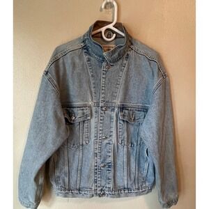 Vintage 90s Banana Republic Men's L, Denim Jacket Light Wash Menswear